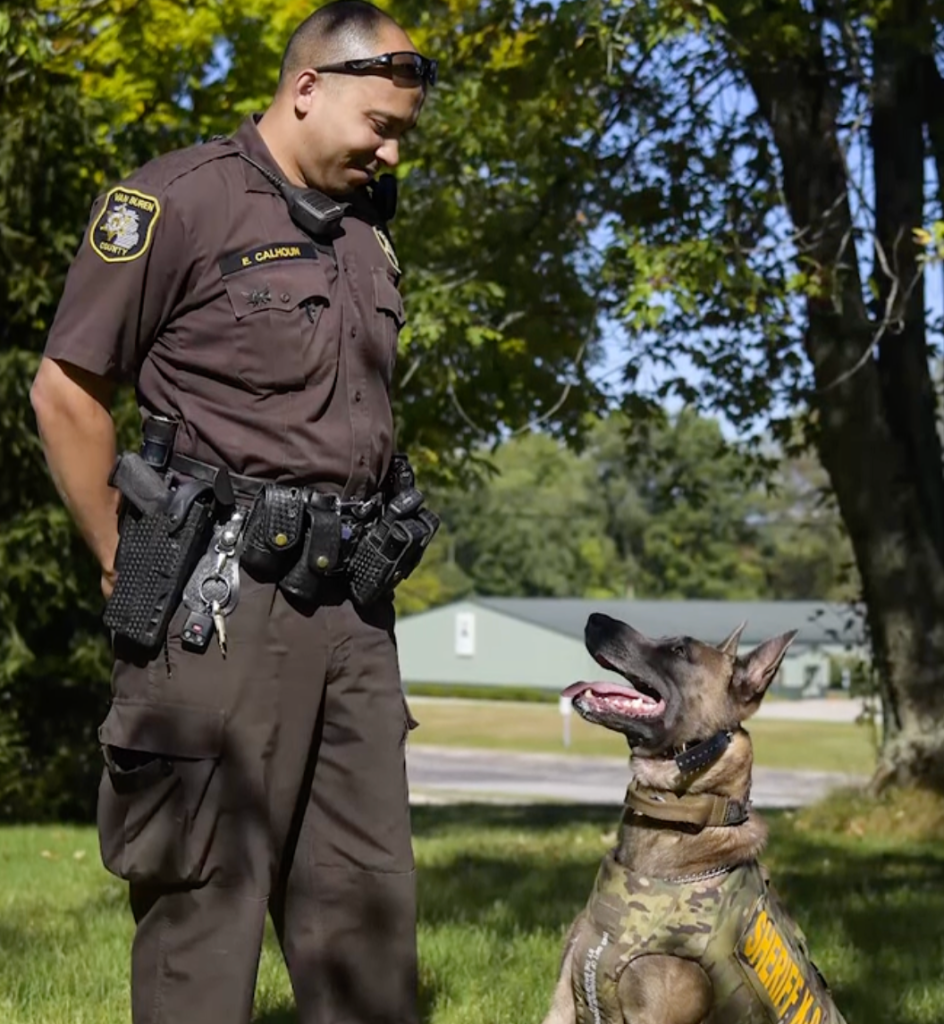 Police dog Kuno and Officer Calhoun the duo who saved missing toddler 